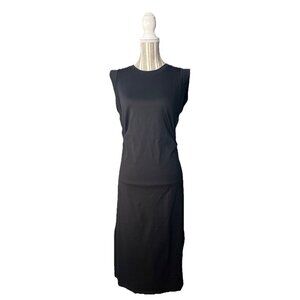 VINCE. $245 Tie Back Waist BLACK Peek a boo Maxi Dress SMALL